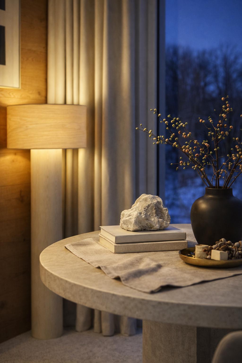Sculptural Maple Floor Lamp – Handmade Minimalist Ambient Lighting