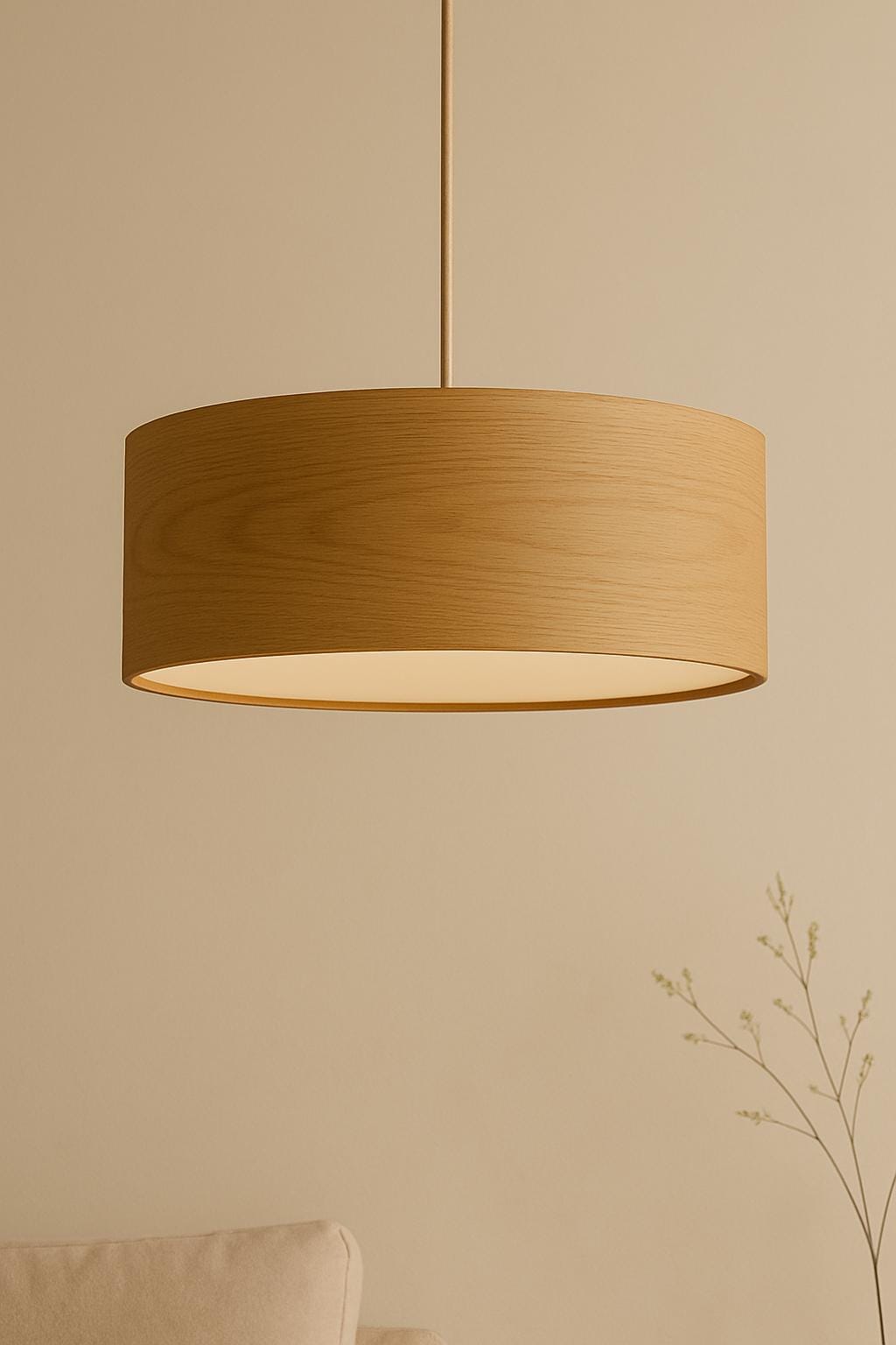 Oak Wood Pendant Light – Japandi Minimalism | Lumori Lamps
