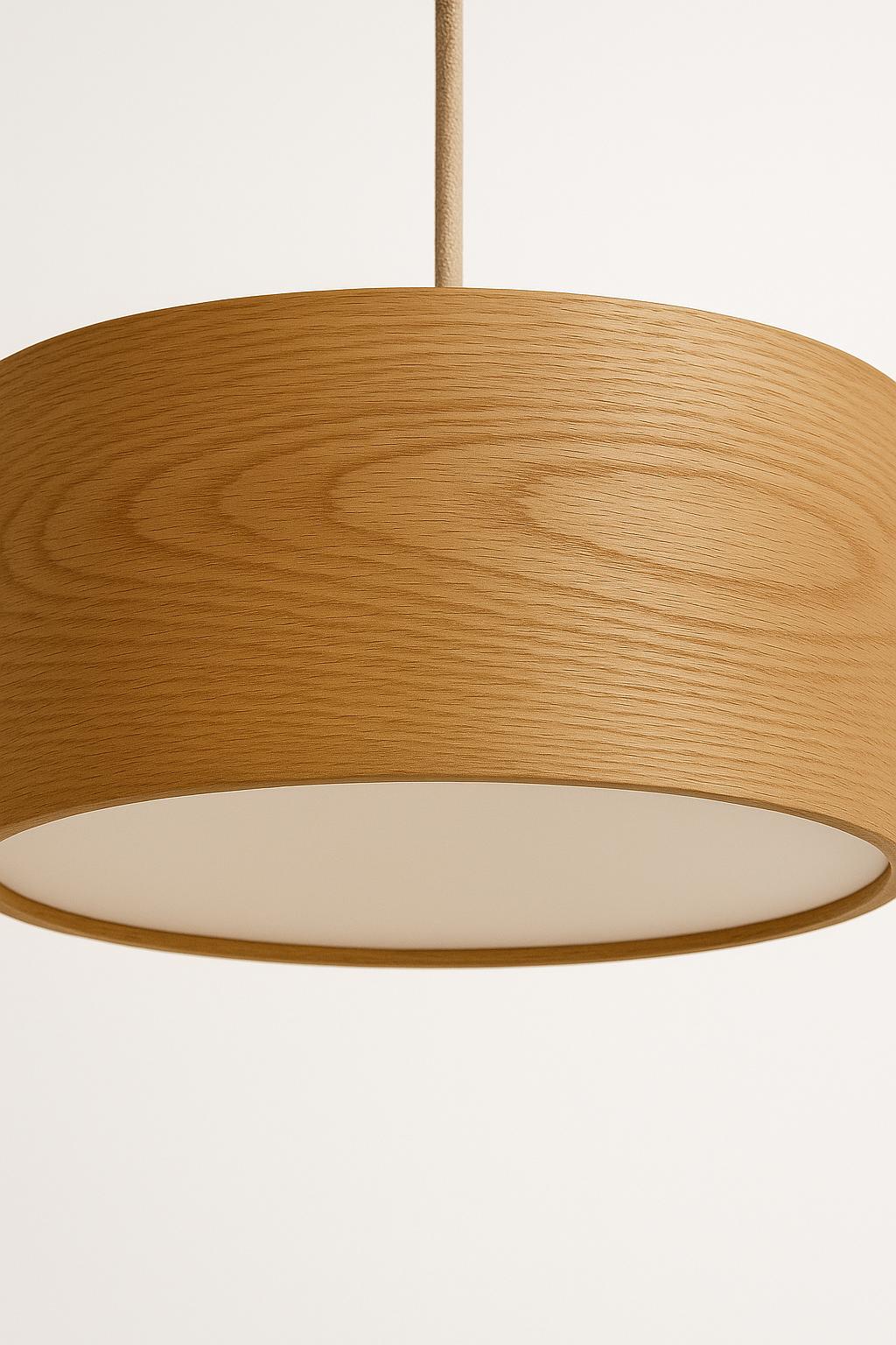 Oak Wood Pendant Light – Japandi Minimalism | Lumori Lamps