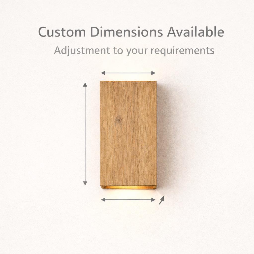 Wood Wall Sconce Oak | Modern Wooden Wall Lamp | Plug In or Hardwired Light | Scandinavian Japandi Lighting | Handmade