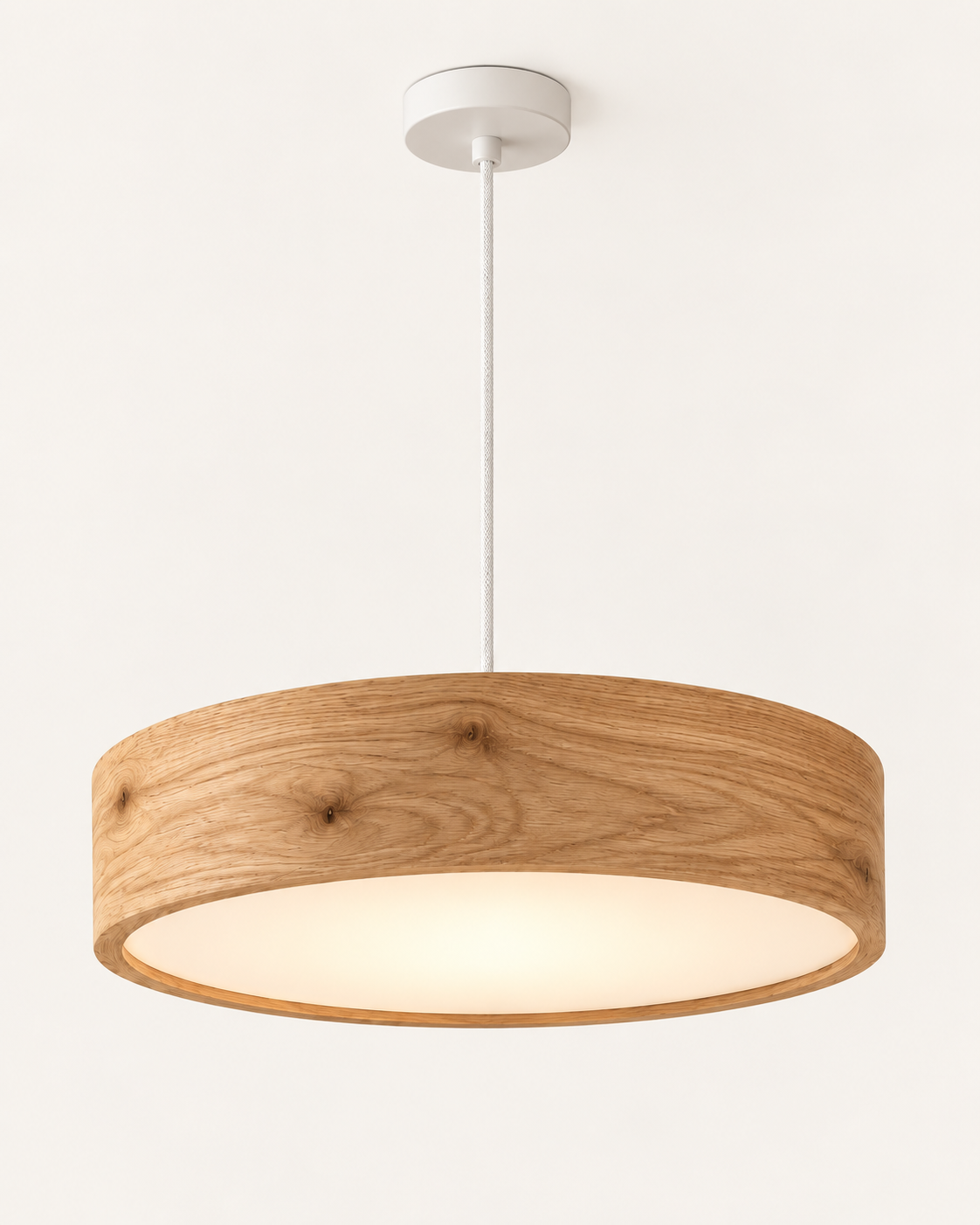 Oak Wood Pendant Light – Japandi Minimalism | Lumori Lamps