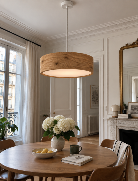Oak Wood Pendant Light – Japandi Minimalism | Lumori Lamps