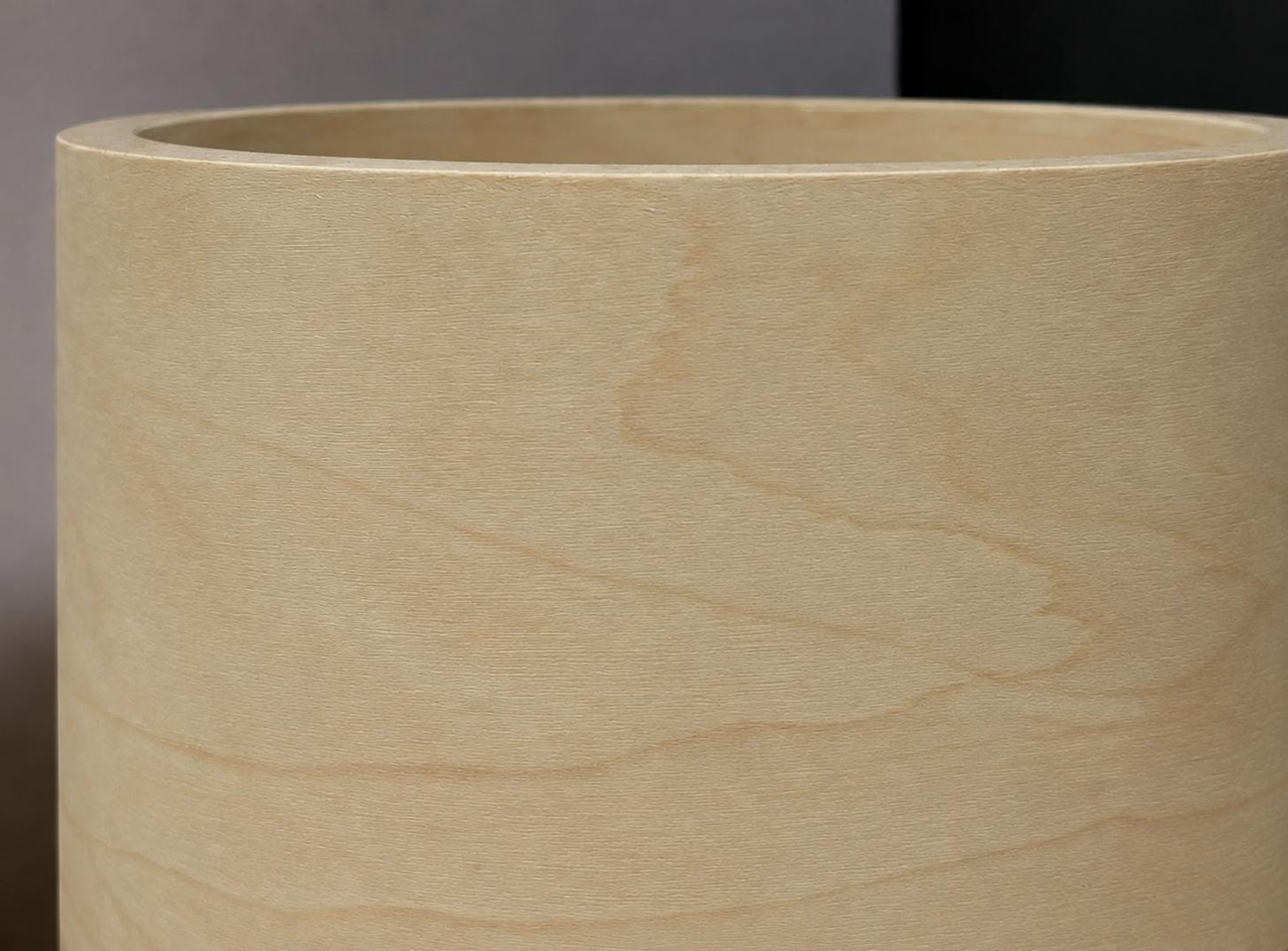 Organic Modern Floor Lamp with Natural Wood Veneer Shade for Living Room