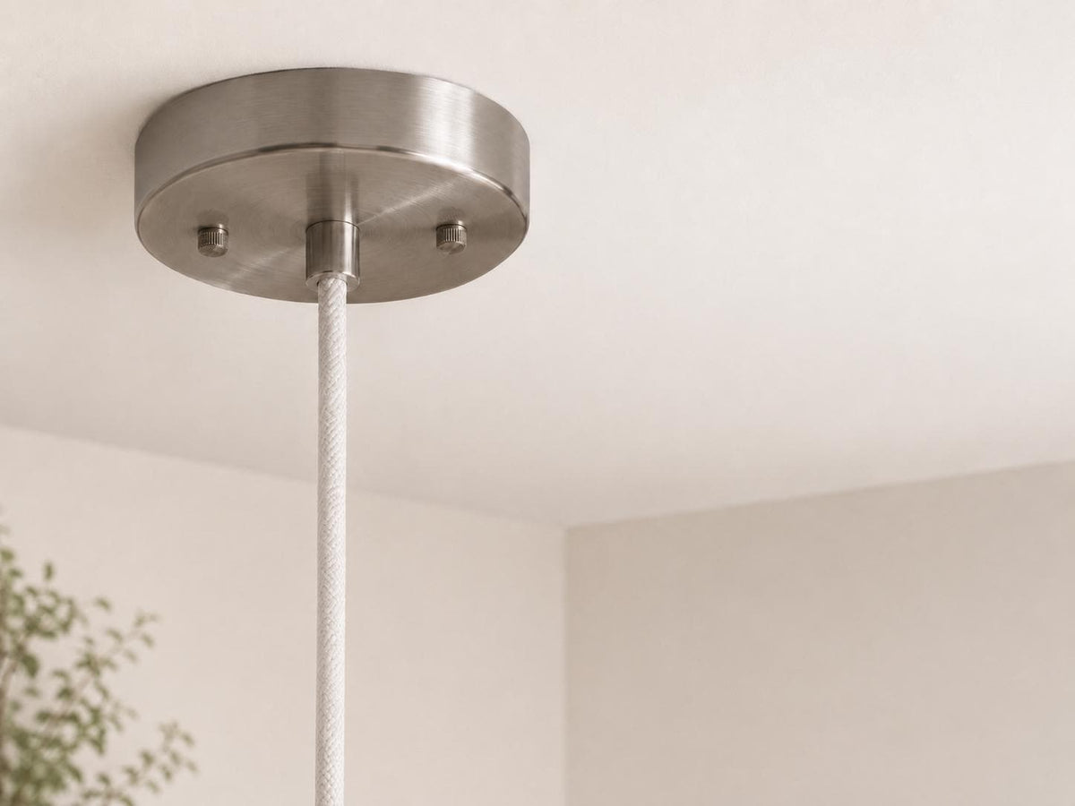 Drewniana lampa wisząca 50 cm – okrągła lampa z naturalnego forniru nad stół