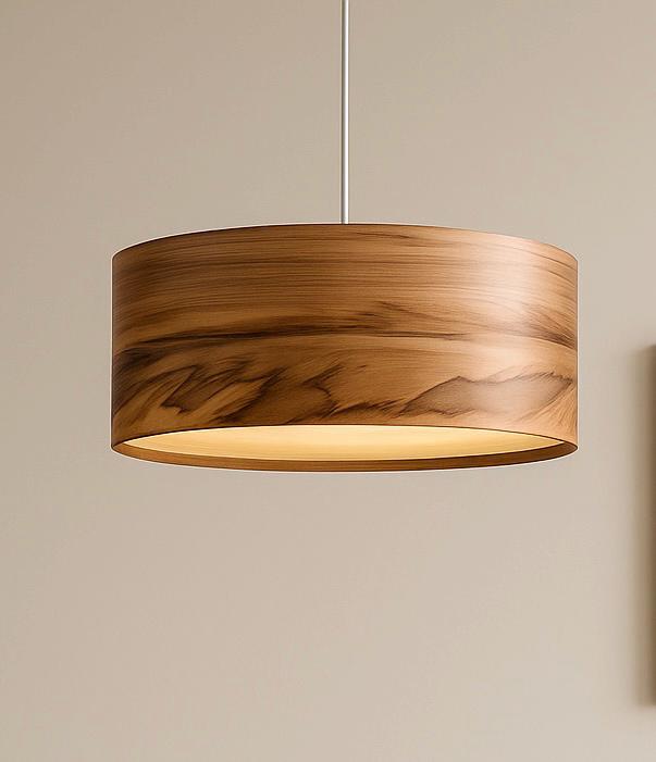 Wood Pendant Light for Kitchen Island – Handmade Red Gum Tree Hanging Lamp – Custom Size