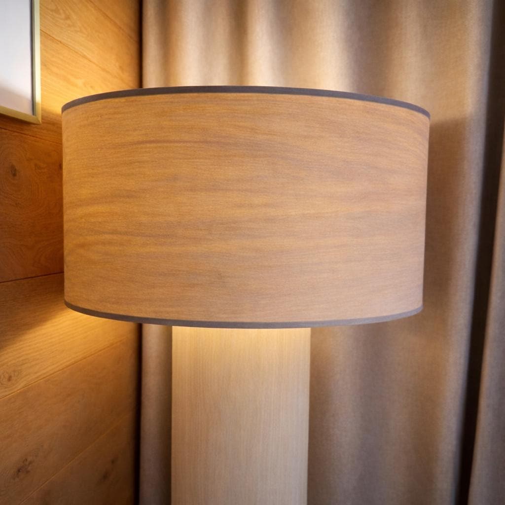 Sculptural Maple Floor Lamp – Handmade Minimalist Ambient Lighting