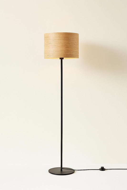 Handmade Oak Wood Floor Lamp: Japandi Scandinavian Style